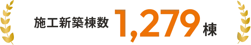 施工新築棟数 1,279棟
